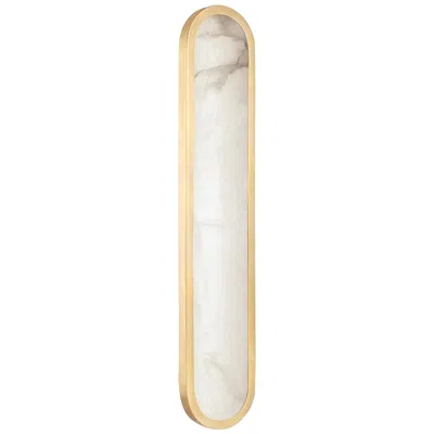Hudson Valley Manhasset 28" High Aged Brass Led Wall Sconce