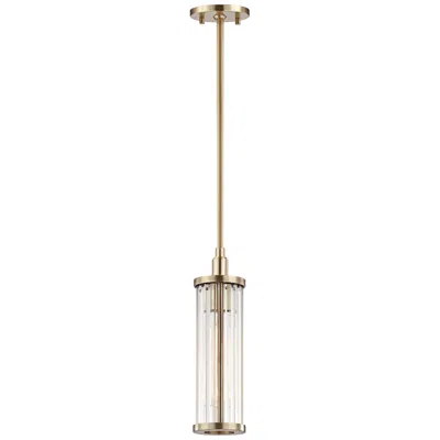 Hudson Valley Marley 4" Wide Aged Brass Mini Pendant