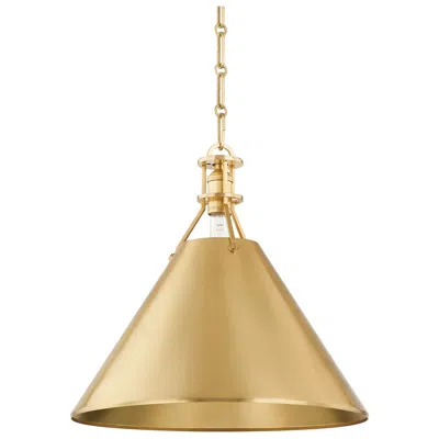 Hudson Valley Metal No. 2 16 In. Brass 1 Light Pendant