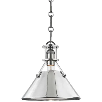 Hudson Valley Metal No.2 9 1/2" Wide Polished Nickel Mini Pendant
