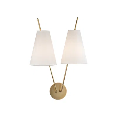 Hudson Valley Milan 22" High Aged Brass Wall Sconce