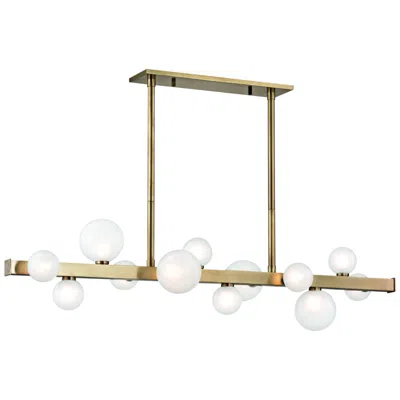 Hudson Valley Mini Hinsdale 44 1/2" Brass Led Modern Kitchen Island Light Pendant