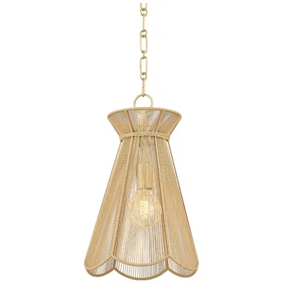 Hudson Valley Mitzi Aaliyah 20" Aged Brass 1 Light Pendant