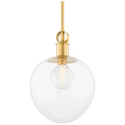 Hudson Valley Mitzi Anna 28" Aged Brass 1 Light Pendant