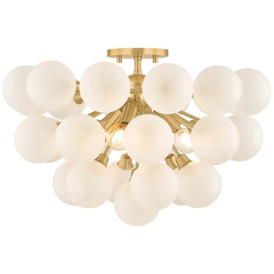 Hudson Valley Mitzi Antoneta Semi Flush Aged Brass
