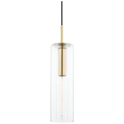 Hudson Valley Mitzi Belinda 4 3/4" Wide Aged Brass Mini Pendant