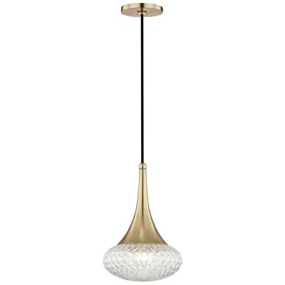 Hudson Valley Mitzi Bella 8 1/2" Wide Aged Brass Mini Pendant