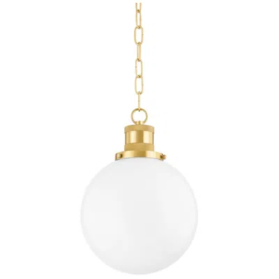 Hudson Valley Mitzi Beverly 20" Aged Brass 1 Light Pendant