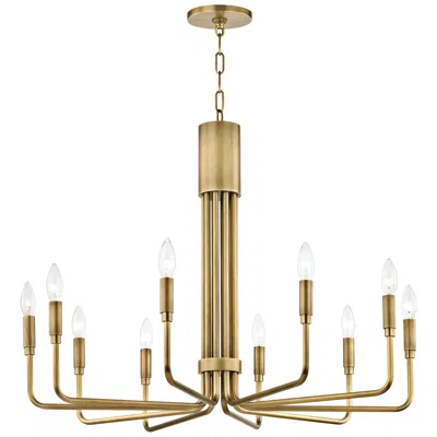 Hudson Valley Mitzi Brigitte 31 3/4" Wide Aged Brass 10-light Chandelier