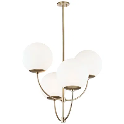 Hudson Valley Mitzi Carrie 29 3/4" Wide Aged Brass 4-light Chandelier