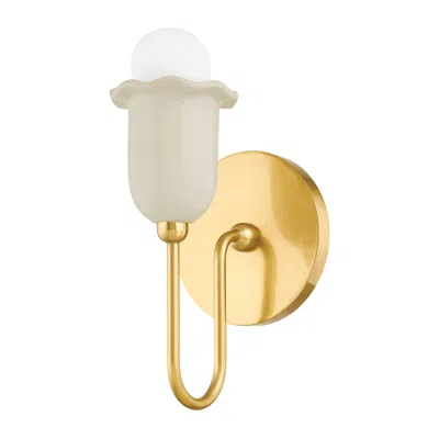 Hudson Valley Mitzi Delilah 9 1/4" High Aged Brass Wall Sconce