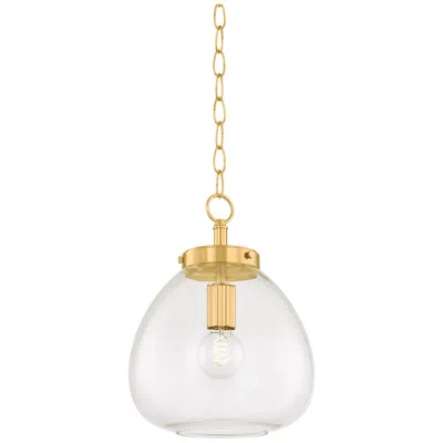 Hudson Valley Mitzi Della Pendant 12" In Aged Brass