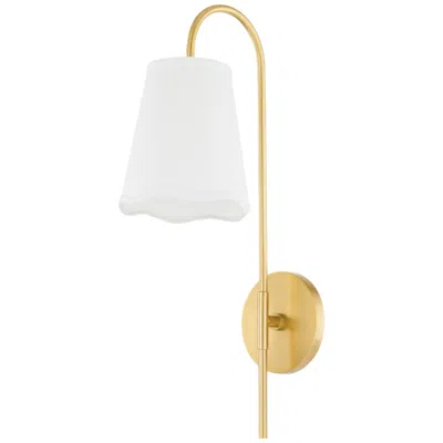 Hudson Valley Mitzi Dorothy 11" Aged Brass 1 Light Wall Sconce