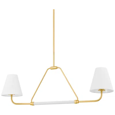 Hudson Valley Mitzi Georgann 9" Wide Aged Brass 2-light Linear Pendant