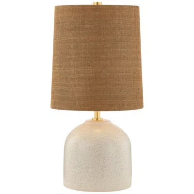 Hudson Valley Mitzi Gladys Table Lamp Bronze Leaf/ceramic Caramel Bisque In Brown