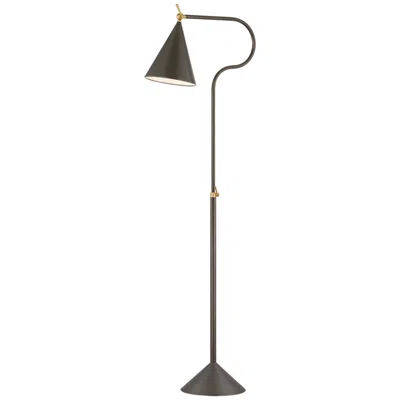 Hudson Valley Mitzi Harriet Floor Lamp 11" In Aged Brass And True Bronze