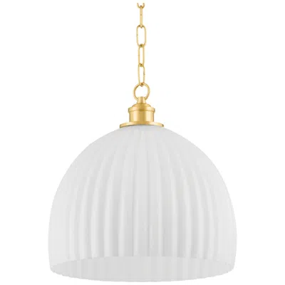 Hudson Valley Mitzi Hillary 28" Aged Brass 1 Light Pendant
