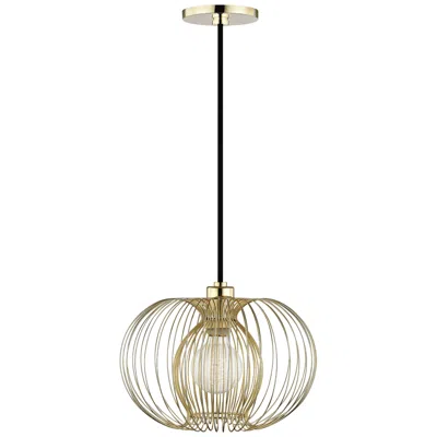 Hudson Valley Mitzi Jasmine 12" Wide Polished Brass Mini Pendant