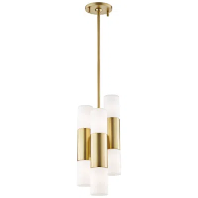 Hudson Valley Mitzi Lola 7 1/2" Wide Aged Brass 6-light Led Mini Pendant