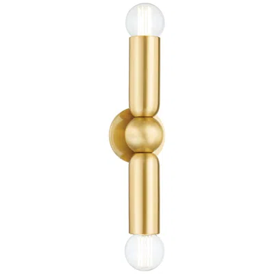 Hudson Valley Mitzi Lolly 9.5" Aged Brass 2 Light Wall Sconce