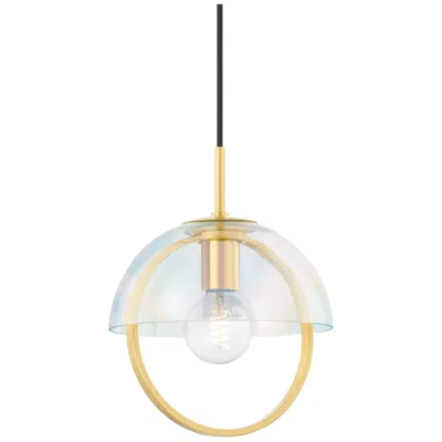 Hudson Valley Mitzi Meriah 20" Aged Brass 1 Light Pendant