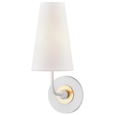 Hudson Valley Mitzi Merri 5" Wide Aged Brass/soft Off White 1 Light Wall Sconce