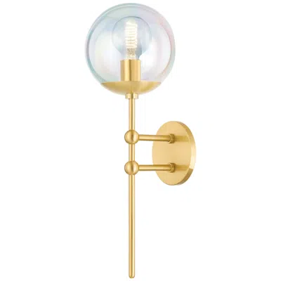 Hudson Valley Mitzi Ophelia 14" Aged Brass 1 Light Wall Sconce
