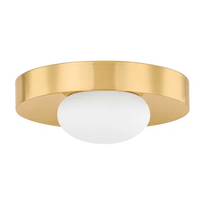 Hudson Valley Mitzi Pepa Flush Mount 11" In Aged Brass