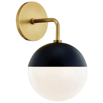 Hudson Valley Mitzi Renee 6.75" Wide Aged Brass/black 1 Light Wall Sconce