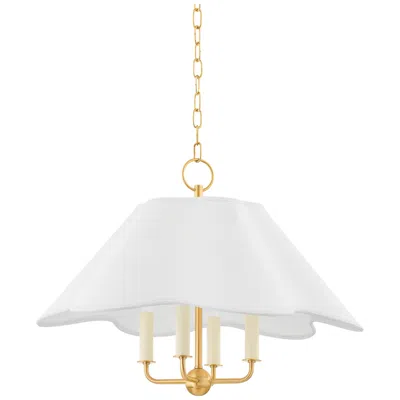 Hudson Valley Mitzi Rosanna 48" Aged Brass 4 Light Chandelier