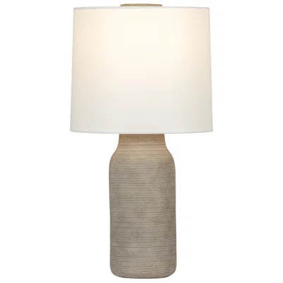 Hudson Valley Mitzi Stassi Table Lamp 14" In Aged Brass And Ceramic Stria Terra