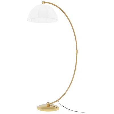 Hudson Valley Montague 1 Light Floor Lamp - Aged Brass