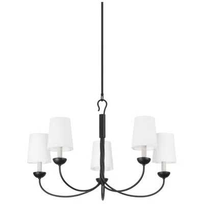 Hudson Valley Montpelier 34"w Aged Iron 5-light Chandelier