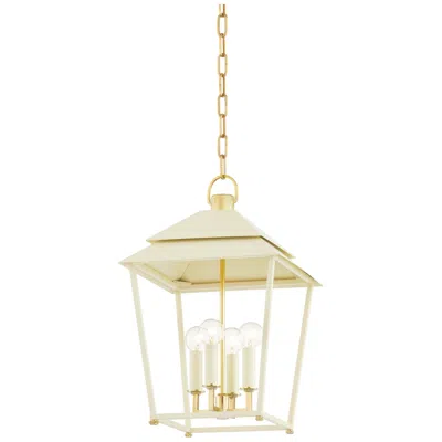 Hudson Valley Natick 12.5" Wide Aged Brass 4 Light Lantern