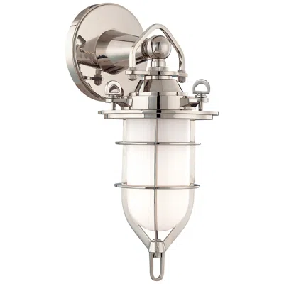 Hudson Valley New Canaan 15"h Polished Nickel Wall Sconce