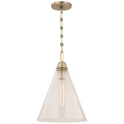 Hudson Valley Newbury 10 3/4" Wide Aged Brass Mini Pendant
