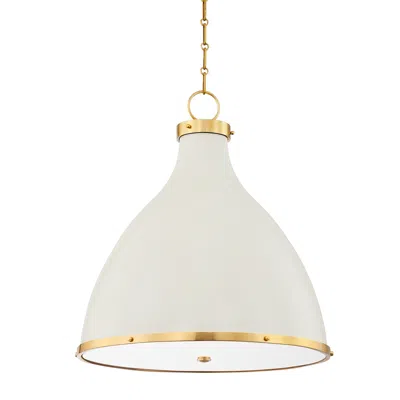 Hudson Valley Painted No. 3 22"w Aged Brass Pendant Light