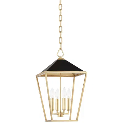 Hudson Valley Paxton 12" Wide Gold Leaf 4-light Mini Pendant