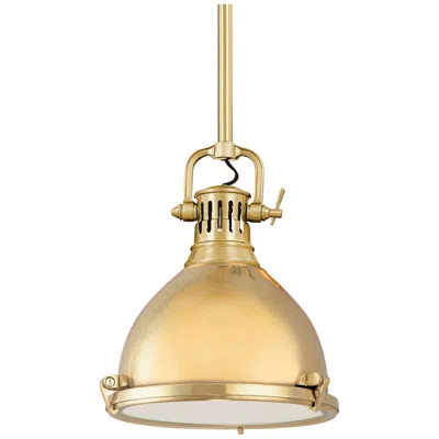 Hudson Valley Pelham 10.5" Wide Aged Brass 1 Light Pendant