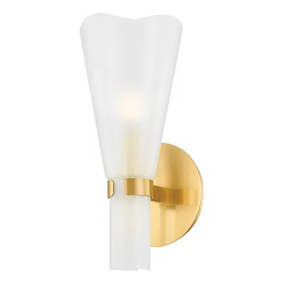 Hudson Valley Pine Island Wall Sconce 5 Inch In Aged Brass