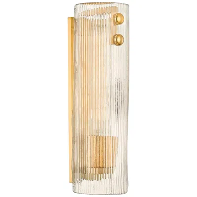 Hudson Valley Prospect Park 14" High Aged Brass Wall Sconce
