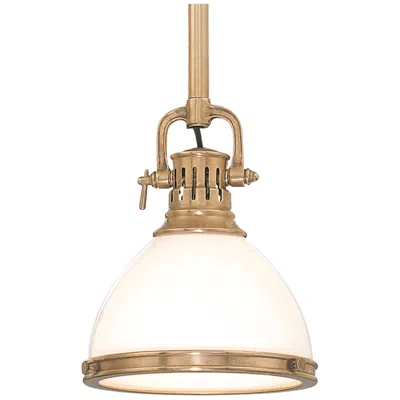 Hudson Valley Randolph 10" Wide Aged Brass Dome Mini Pendant