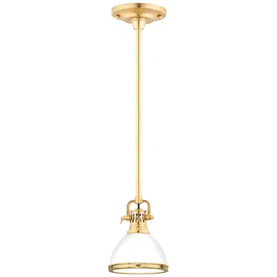Hudson Valley Randolph 7" Wide Aged Brass 1 Light Pendant