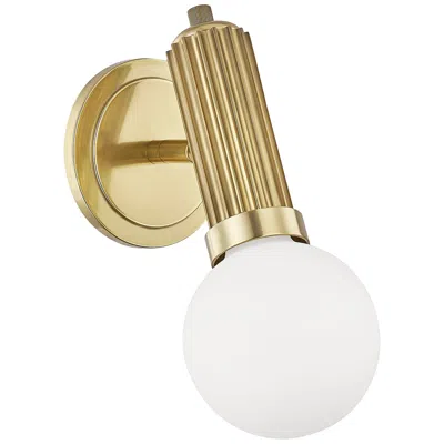 Hudson Valley Reade 11 3/4" High Aged Brass Led Wall Sconce