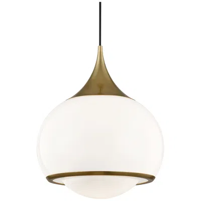 Hudson Valley Reese 1 Light Large Pendant Aged Brass