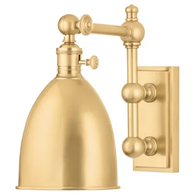 Hudson Valley Roslyn 1 Light Wall Sconce Aged Brass