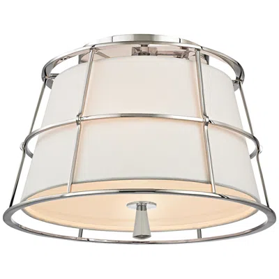 Hudson Valley Savona 14 1/4" Wide Nickel Ceiling Light