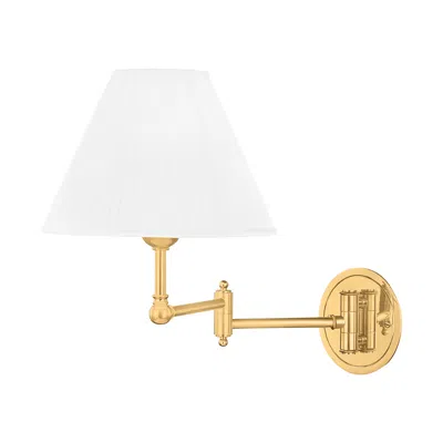 Hudson Valley Signature No.1 1 Light Wall Sconce Brass