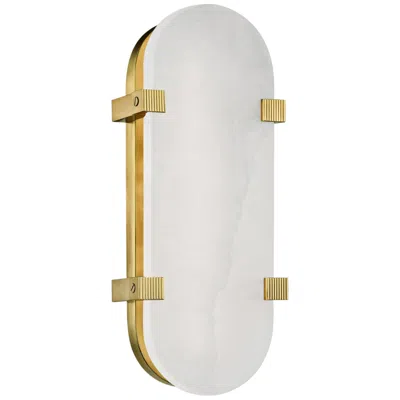 Hudson Valley Skylar 13 3/4" High Aged Brass Led Wall Sconce