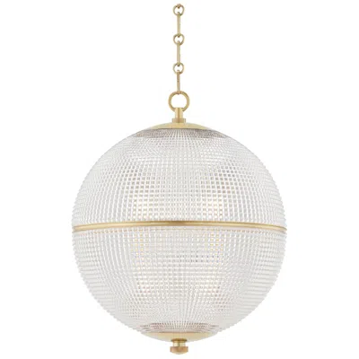 Hudson Valley Sphere No. 3 18 1/4" Wide Distressed Bronze Pendant Light